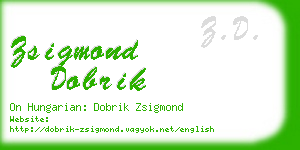 zsigmond dobrik business card